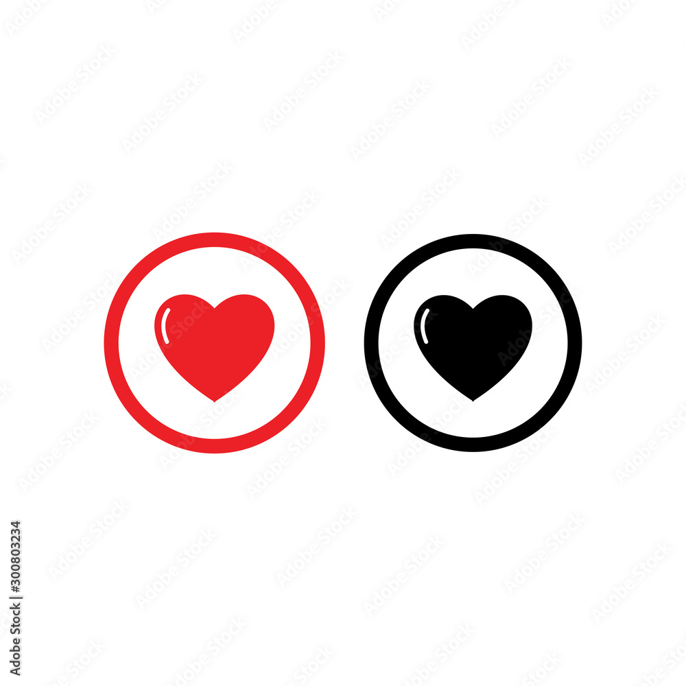 Love Heart Symbol Icon Design Illustration EPS 10