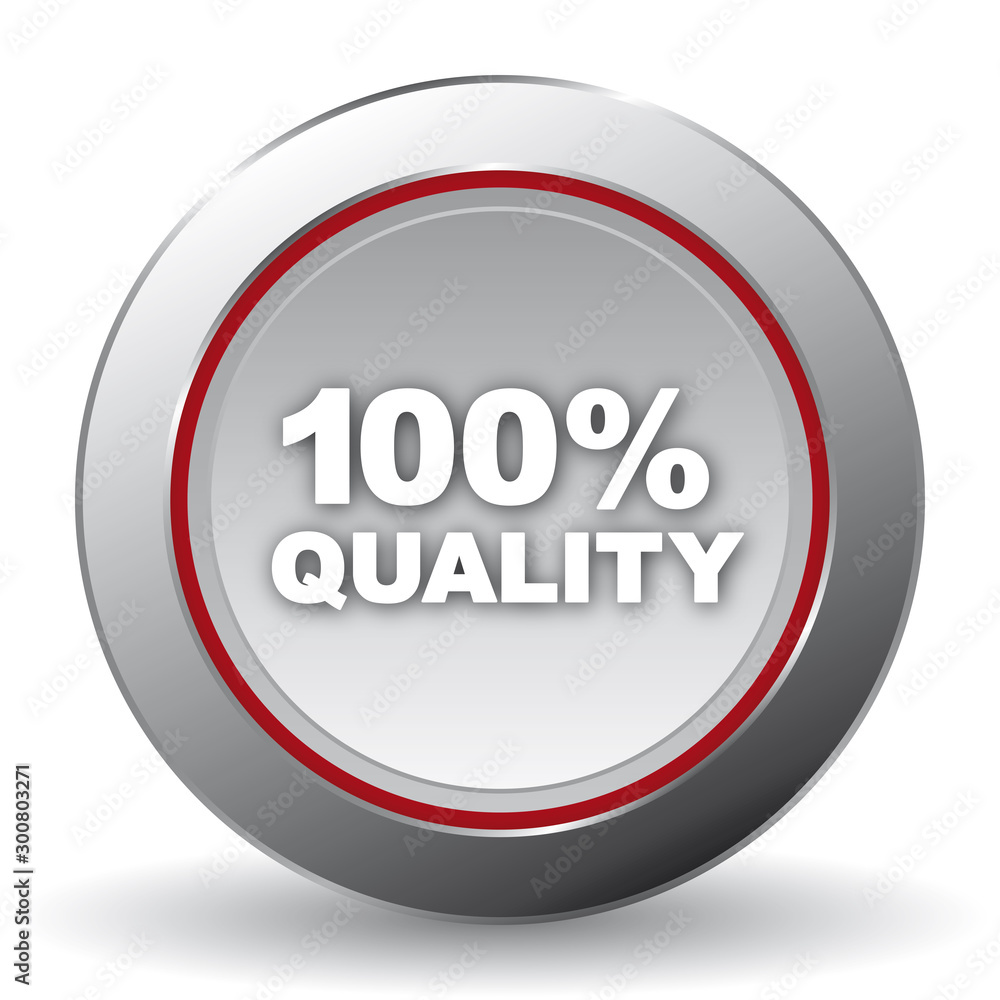 100% quality icon. 100% quality icon.