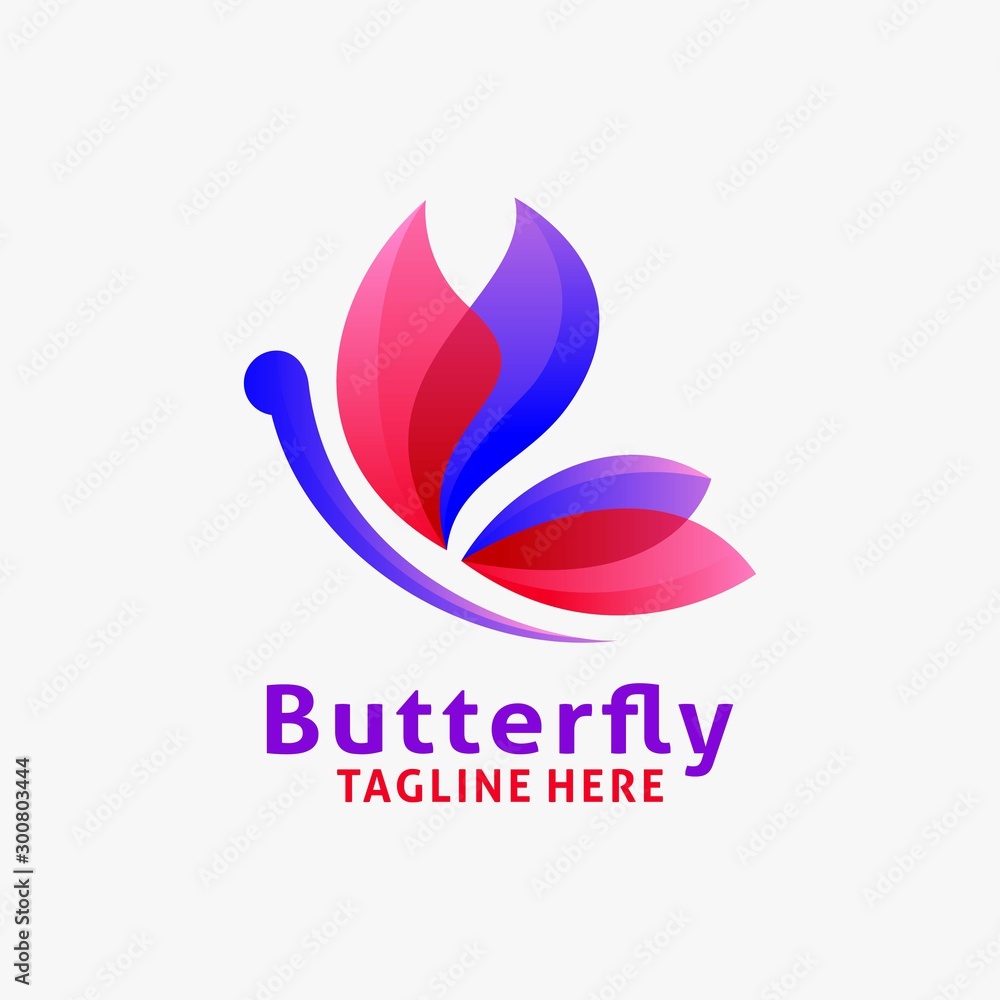 Beauty butterfly logo design