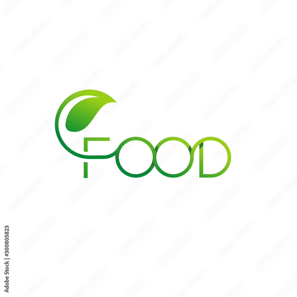 vegan food typography logo vegan food typography logo