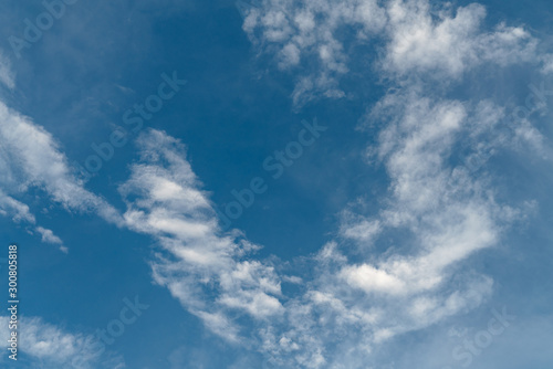 White cloud and blue sky background