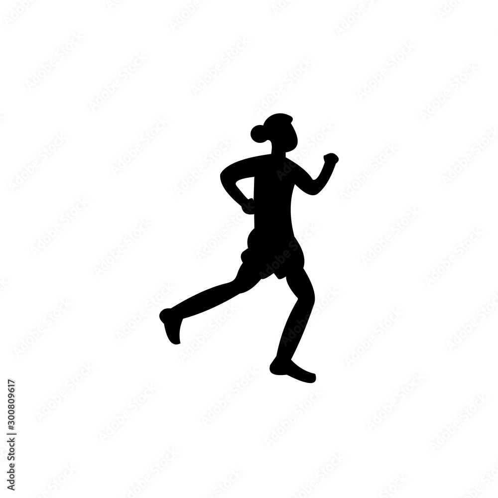 Athletic girl vector background illustration.Concept for a healthy lifestyle, well-being, physical and mental health. 