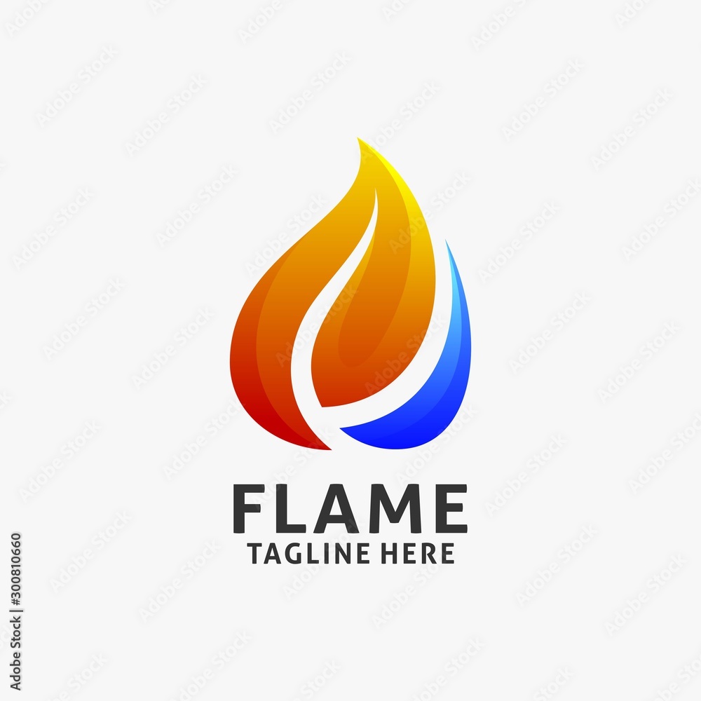Fire flow logo design Fire flow logo design