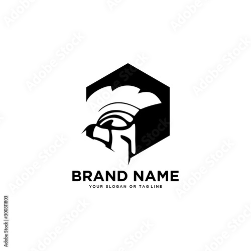 creative logo design concept warrior vector template