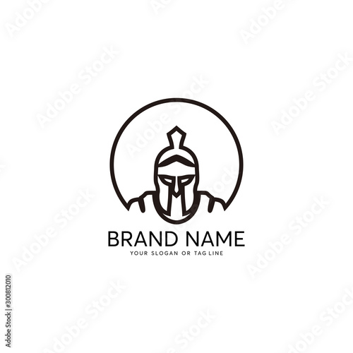 creative logo design concept warrior vector template