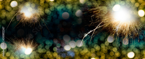 Abstract lighting and firework for background