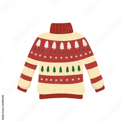 christmas ugly sweater party decorative pine trees