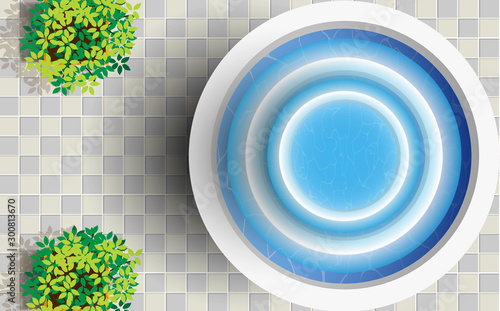 the fountain on the floor in the house