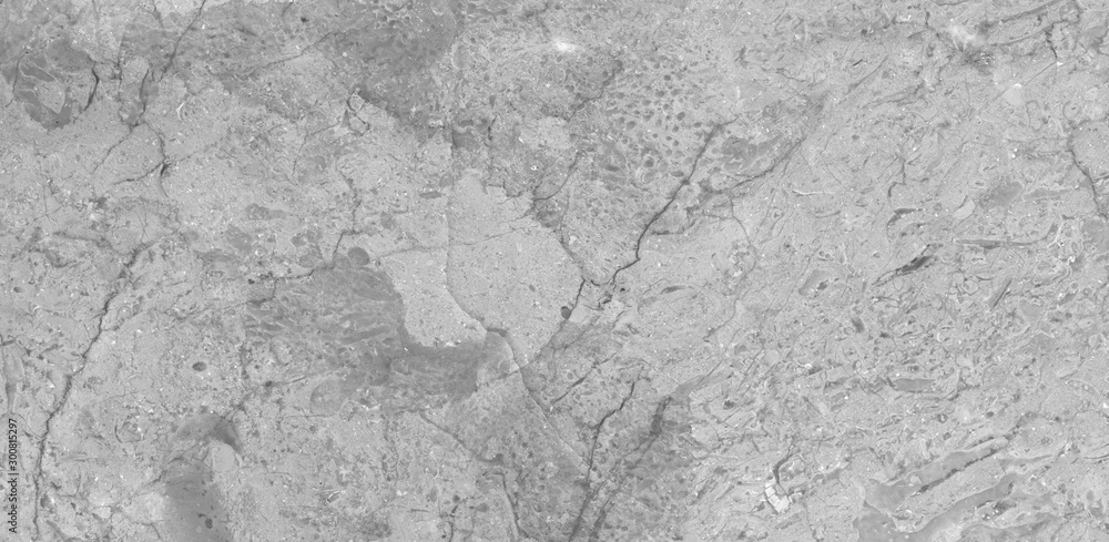 Naklejka premium Grey marble texture background, Natural breccia marble tiles for ceramic wall tiles and floor tiles, marble stone texture for digital wall tiles, Rustic rough marble texture, Matt granite.