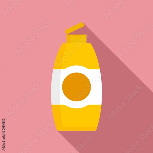 Used shampoo bottle icon. Flat illustration of used shampoo bottle vector icon for web design