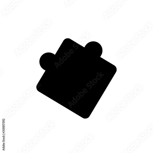 Puzzle icon vector design template in flat design