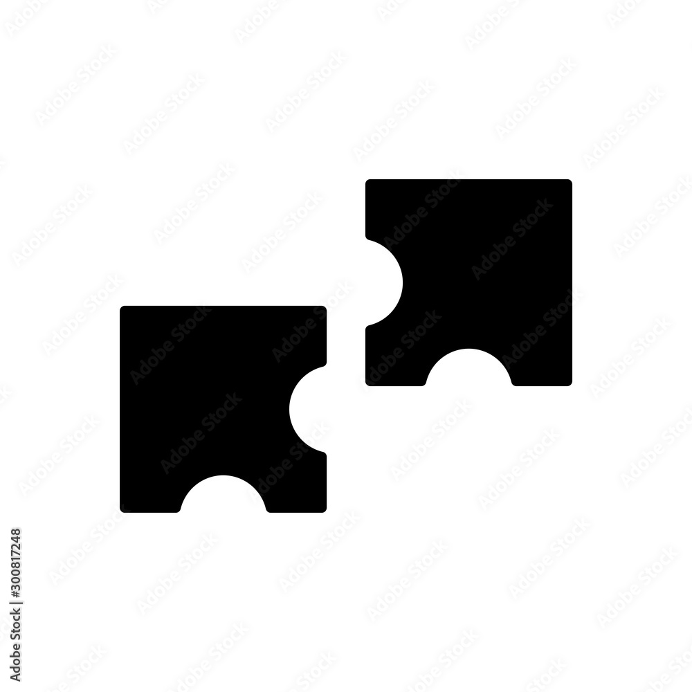 Puzzle icon vector design template in flat design Puzzle icon vector design template in flat design