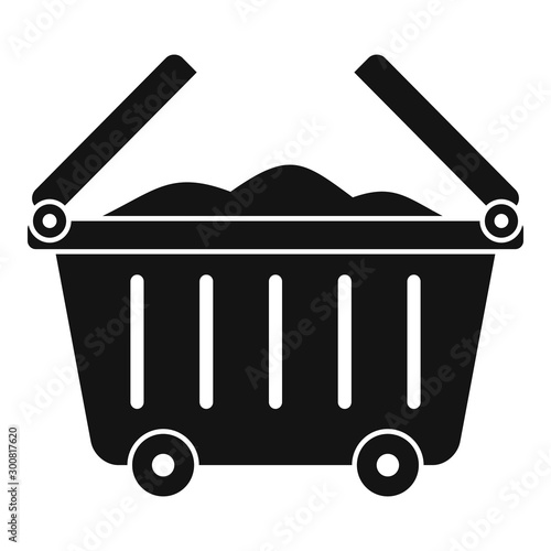 Garbage city cart icon. Simple illustration of garbage city cart vector icon for web design isolated on white background
