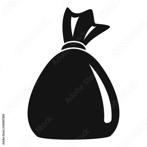 Garbage bag icon. Simple illustration of garbage bag vector icon for web design isolated on white background