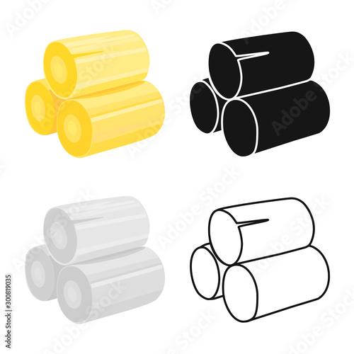 Vector design of sugar and granulated symbol. Web element of sugar and diabetes vector icon for stock.