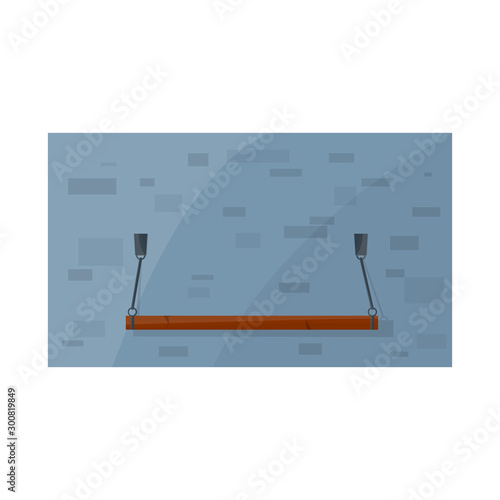 Isolated object of plank-bed and bed symbol. Web element of plank-bed and bunk vector icon for stock.