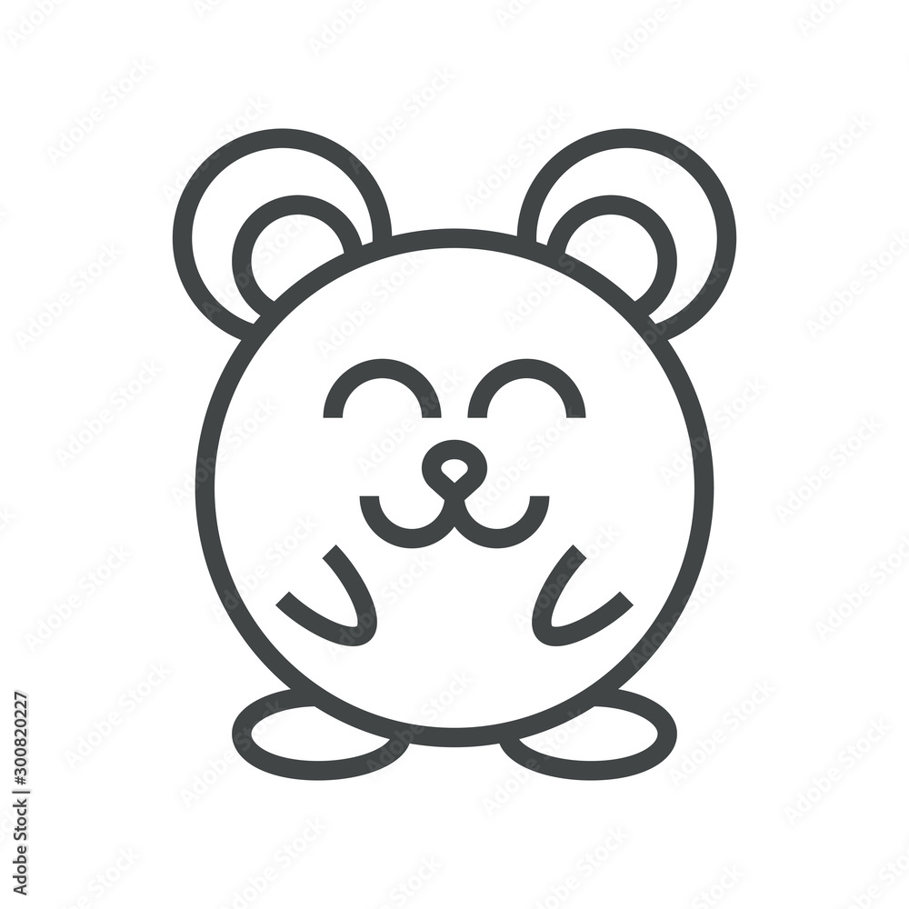 Line icon funny mouse