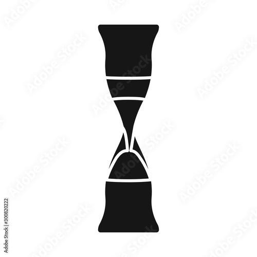 Vector design of sandglass and trustworthy symbol. Web element of sandglass and clock stock vector illustration.