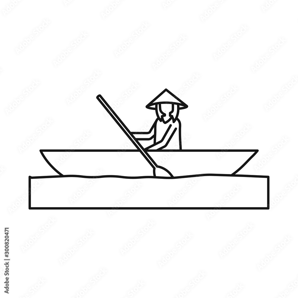 Vector design of boat and vietnamese symbol. Collection of boat and water stock vector illustration. Vector design of boat and vietnamese symbol. Collection of boat and water stock vector illustration.