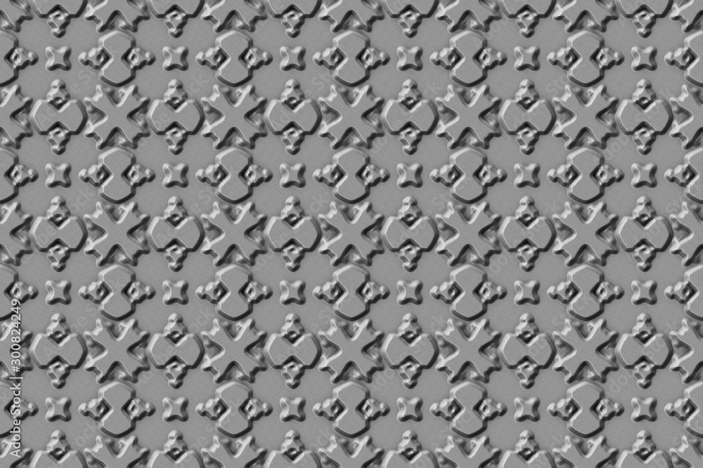 Ornamental embossed 3D stone background. Seamless pattern. Rendering illustration. Ornamental embossed 3D stone background. Seamless pattern. Rendering illustration.