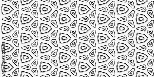 Abstract decorative 3D white background. Seamless pattern. Rendering illustration.