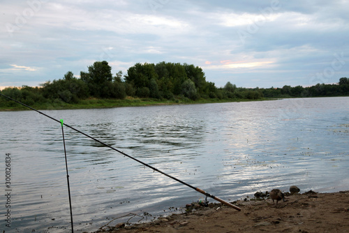 Fishing with a feeder rod on the river
