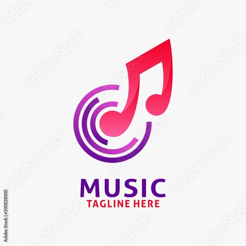 Audio music logo design