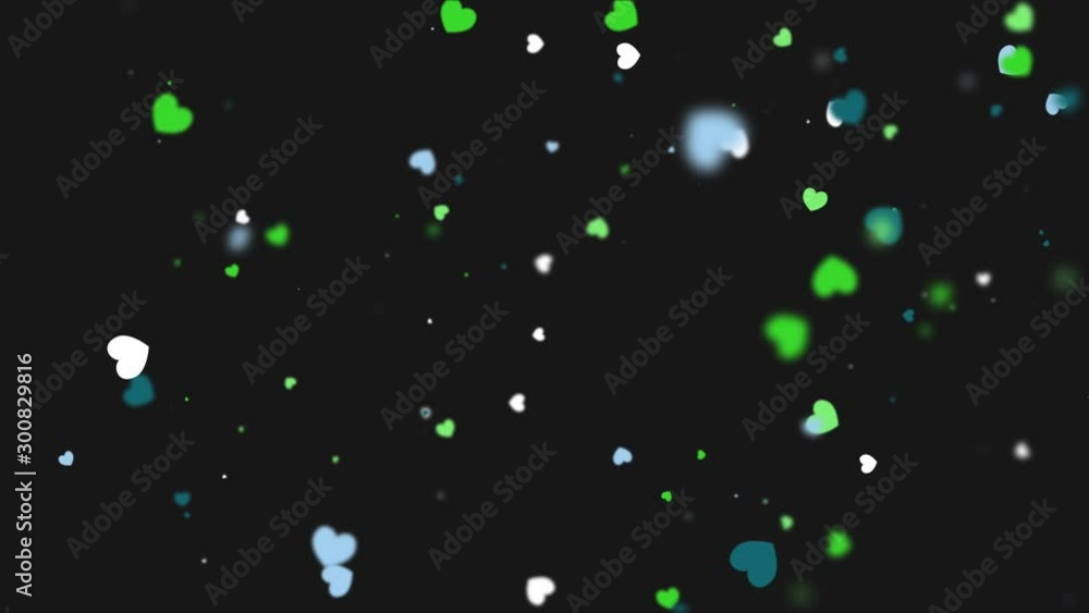 Heart symbol animation with particular effect