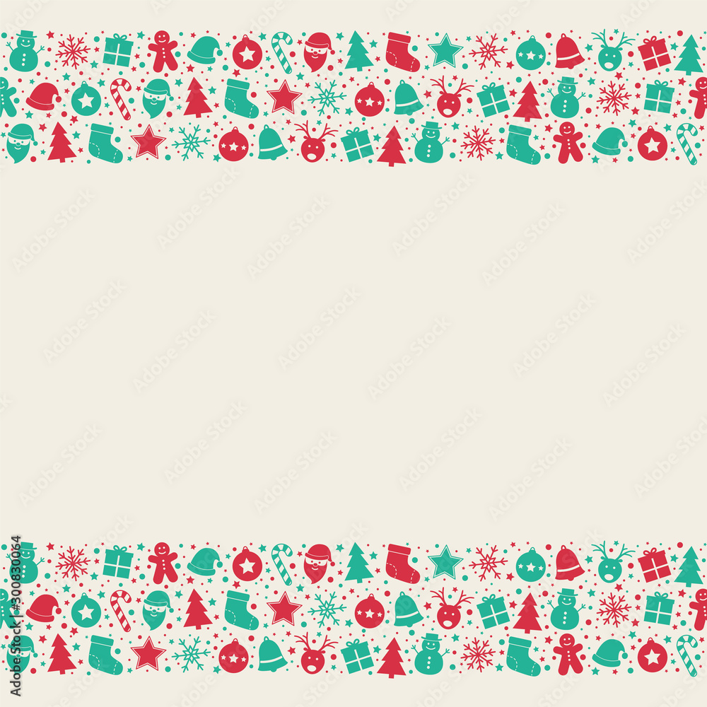 Xmas icons on empty background. Christmas decoration. Vector Xmas icons on empty background. Christmas decoration. Vector
