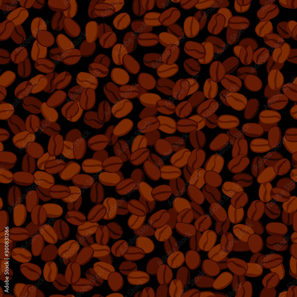 coffee grains. dark vector seamless pattern. simple black and brown repetitive background. textile paint. fabric swatch. wrapping paper. continuous print coffee grains. dark vector seamless pattern. simple black and brown repetitive background. textile paint. fabric swatch. wrapping paper. continuous print