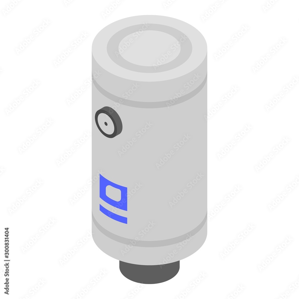 Water boiler icon. Isometric of water boiler vector icon for web design isolated on white background Water boiler icon. Isometric of water boiler vector icon for web design isolated on white background