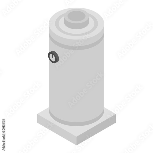 Domestic boiler icon. Isometric of domestic boiler vector icon for web design isolated on white background
