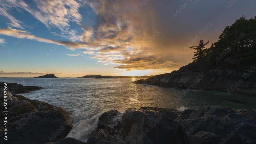 Sun setting over ocean 4K timelapse Sun setting over ocean 4K timelapse