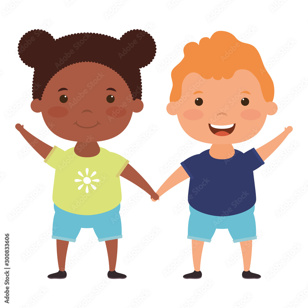 cute little interracial kids couple comic characters cute little interracial kids couple comic characters