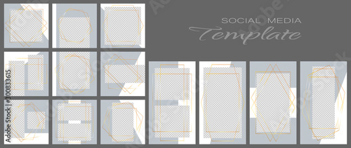 Social media banner template. Editable mockup for stories, personal blog, layout for promotion.