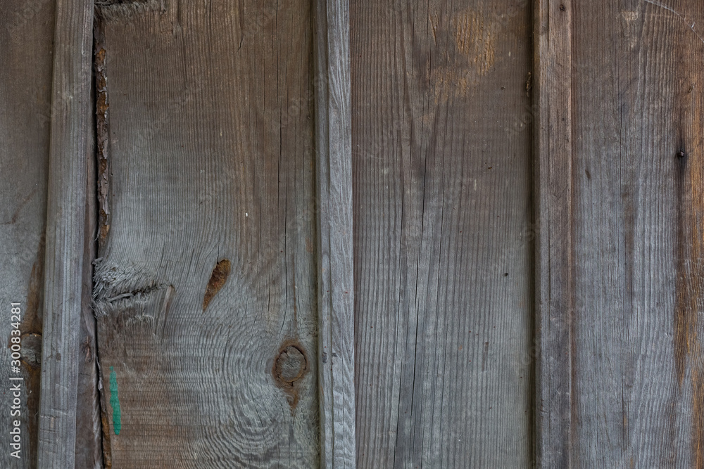 Naklejka premium old wooden background with vertical stripes