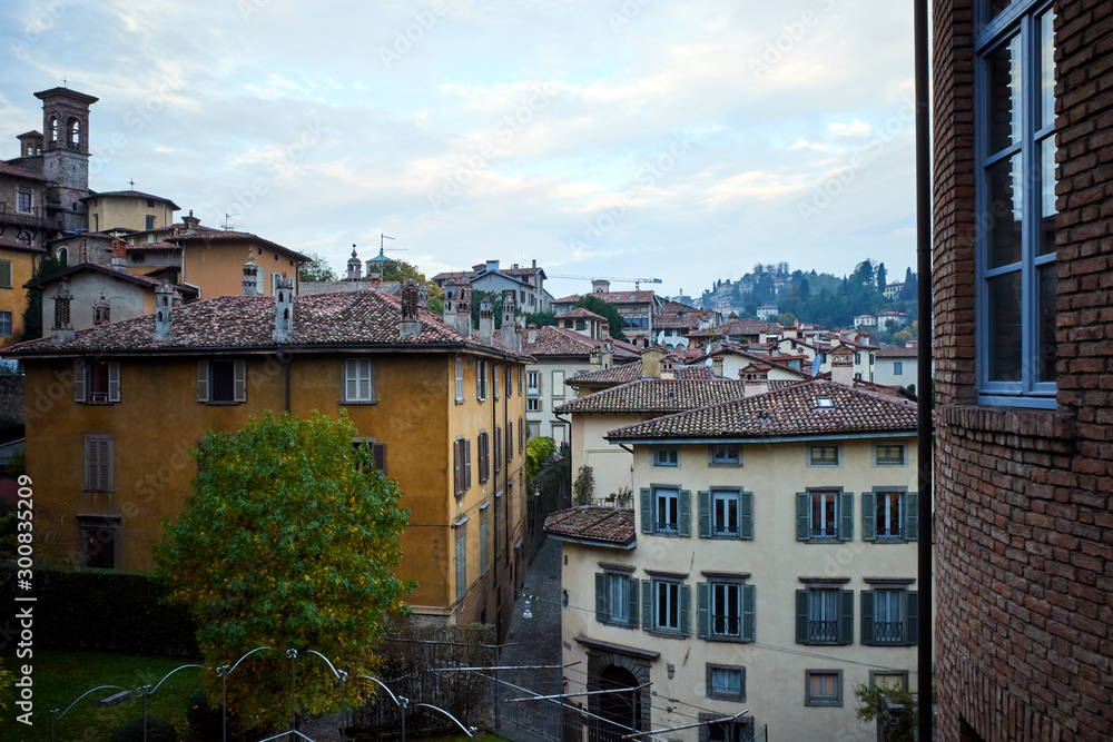 Bergamo Old city (Citta Alta) Early Morning
