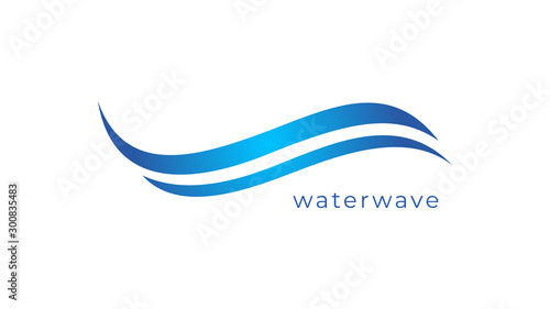 Blue Sea Water Wave Logo Design Vector Logo Template