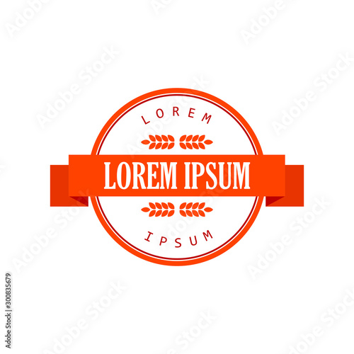 organic wheat logo emblem. vector illustration