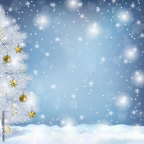 Christmas and New Year Greeting Card Template
