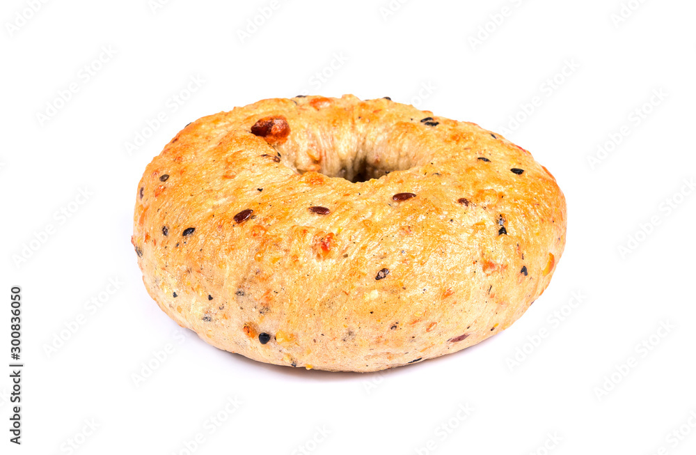 Fresh bagel isolated on white background Fresh bagel isolated on white background