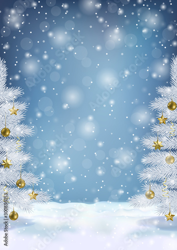 Christmas and New Year Greeting Card Template