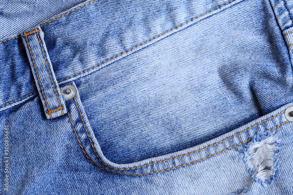 Fototapeta premium Denim jeans texture or denim jeans background with old torn. - Image