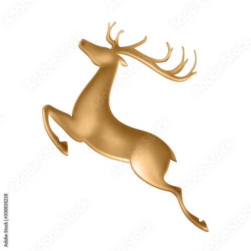Golden Deer Statuette