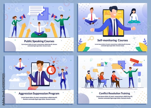 E-Learning Online Education for Businesspeople Set