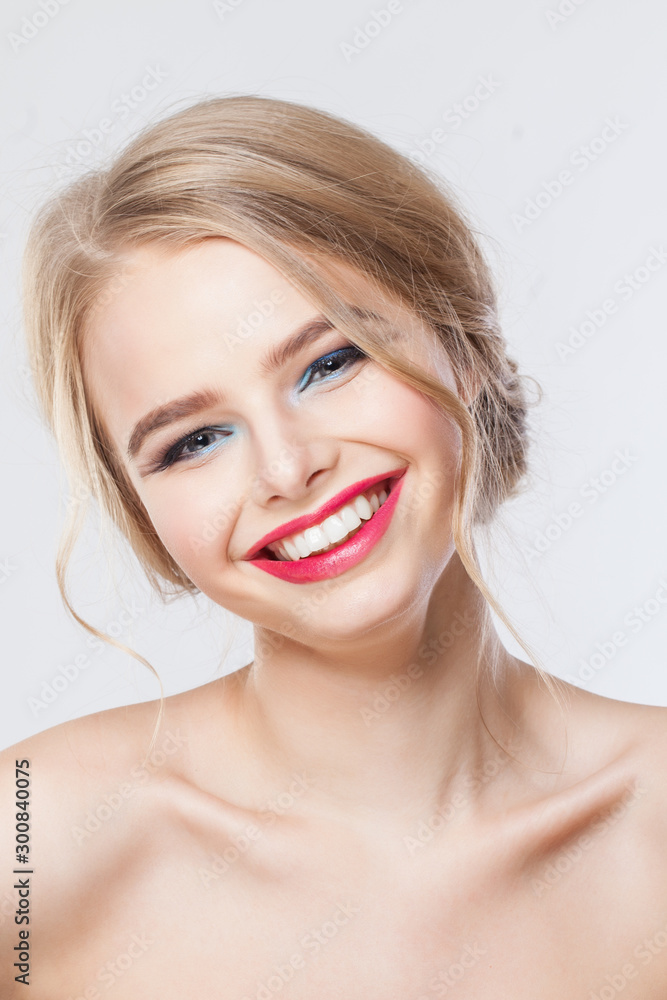 Laughing girl face close up portrait Laughing girl face close up portrait