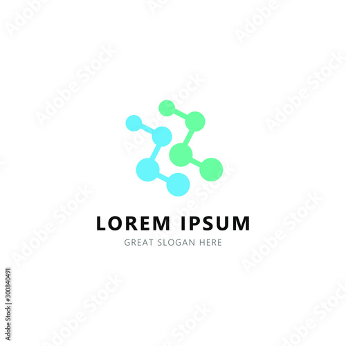 technology logo design. vector illustration