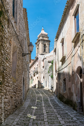 The narrow streets of Erice in Western Sicily  Italy