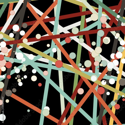 Colorful Lines Random Distribution Computational Generative Art background illustration