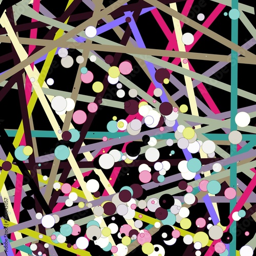 Colorful Lines Random Distribution Computational Generative Art background illustration